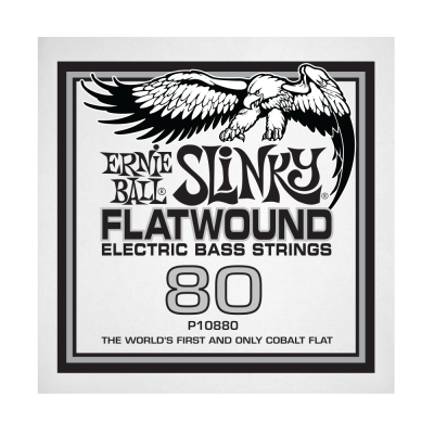 .080 Slinky Flatwound Electric Bass String Single