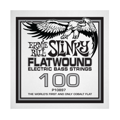 .100 Slinky Flatwound Electric Bass String Single