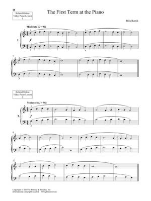 Bela Bartok: The First Term at the Piano - Bartok/Gruenberg - Book/Video Online