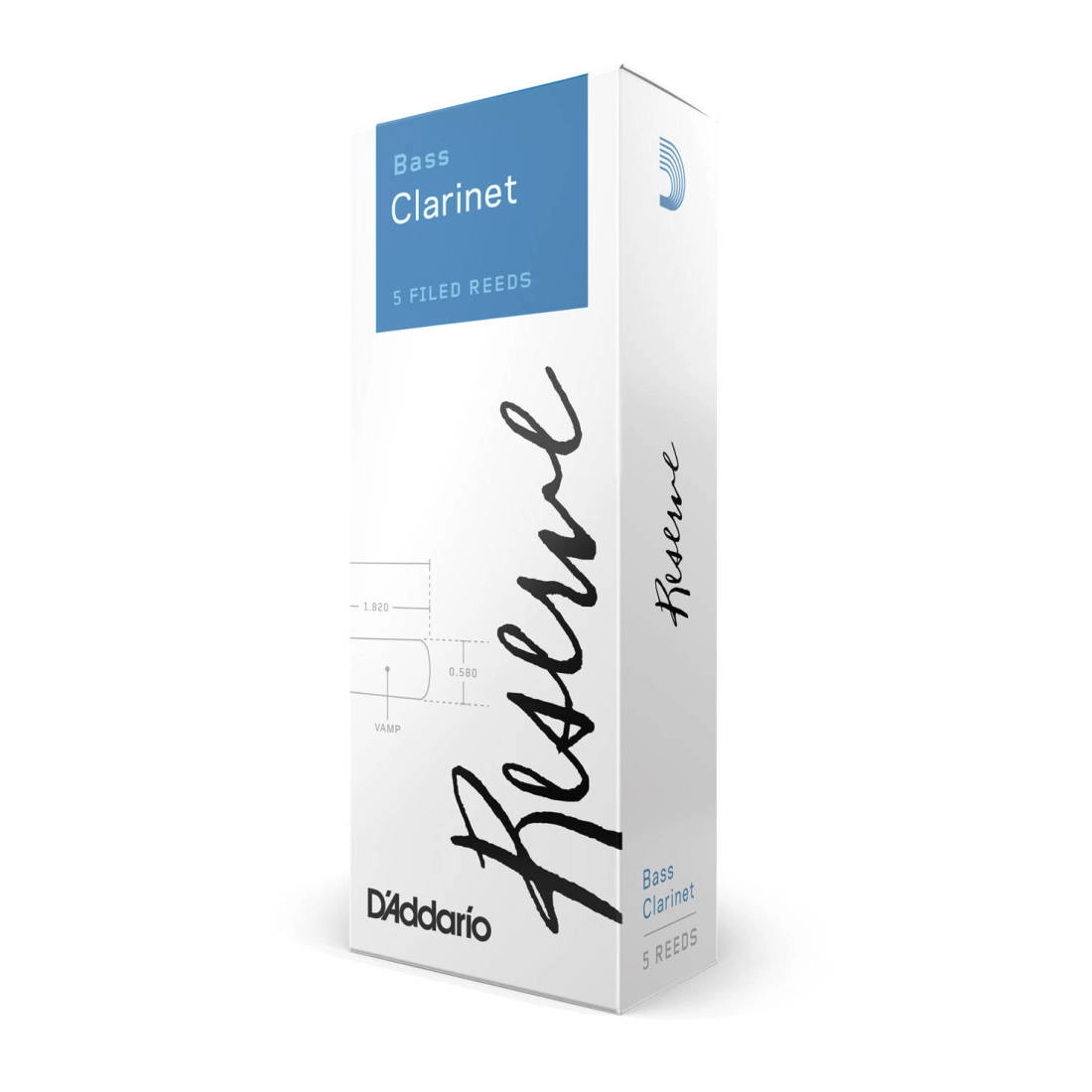 Reserve Bass Clarinet Reeds, Strength 2.0 - 5 Pack