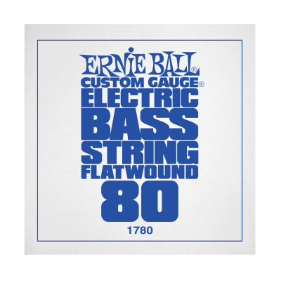 .080 Flatwound Electric Bass String Single