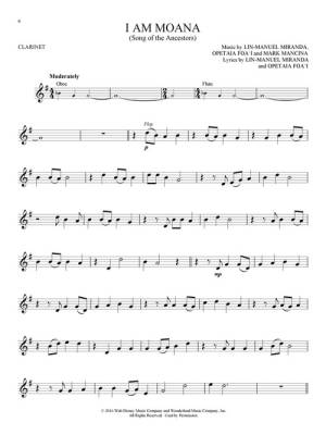 Moana: Instrumental Play-Along - Miranda - Clarinet - Book/Audio Online