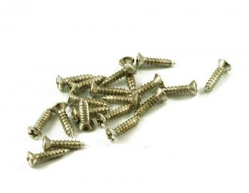 WD Music - #4 Fender Pickguard Screws Nickel - 20 Pack