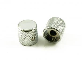 Brass Tele Barrel Knob Chrome - 2 Pack