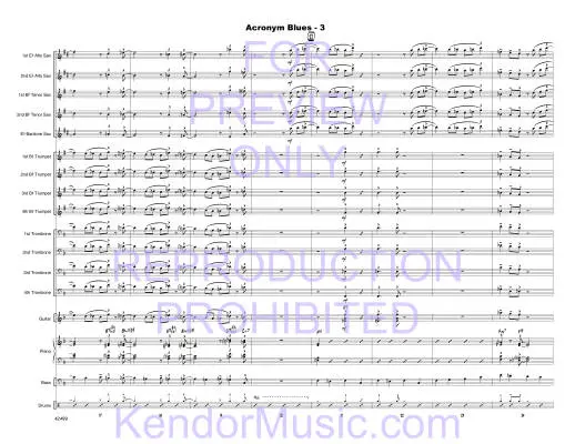 Acronym Blues - Beach - Jazz Ensemble - Gr. Medium