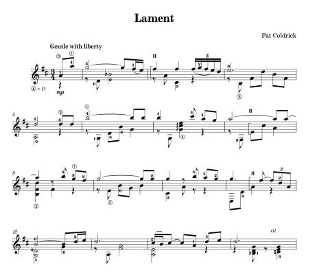 Lament - Coldrick - Solo Classical Guitar