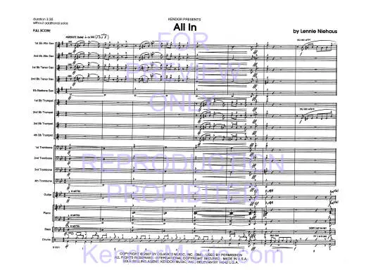 All In - Niehaus - Jazz Ensemble - Gr. Medium