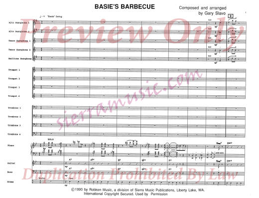 Basie\'s Barbeque - Slavo - Jazz Ensemble - Gr. Easy