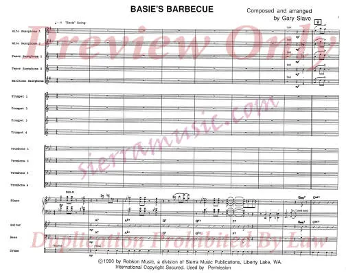 Basie\'s Barbeque - Slavo - Jazz Ensemble - Gr. Easy