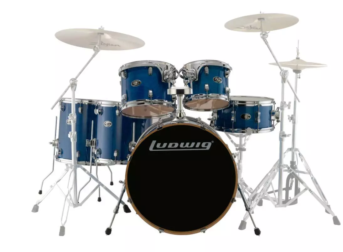 Evolution Maple 6-Piece Shell Pack - Transparent Blue