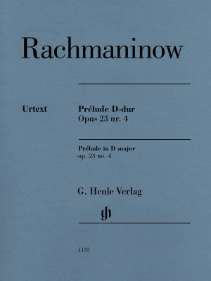 G. Henle Verlag - Prelude D major op. 23 no. 4 - Rachmaninoff/Rahmer - Piano - Sheet Music