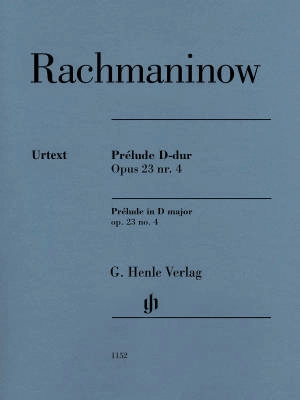 G. Henle Verlag - Prelude D major op. 23 no. 4 - Rachmaninoff/Rahmer - Piano - Sheet Music