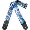DiMarzio - Steve Vai Guitar Strap, Universe Print with Leather Ends - Blue Universe
