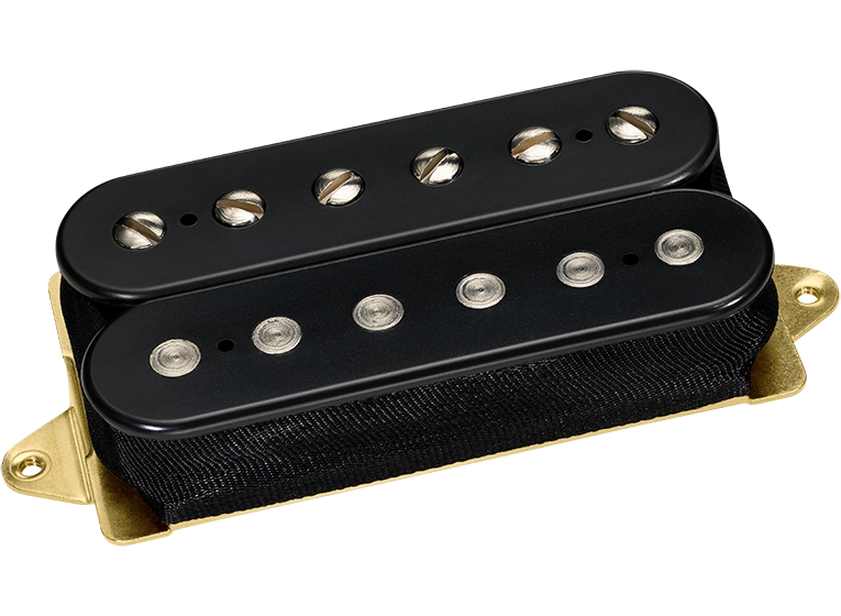 Air Classic F-Spaced Neck Humbucker Pickup - Black with Nickel Poles