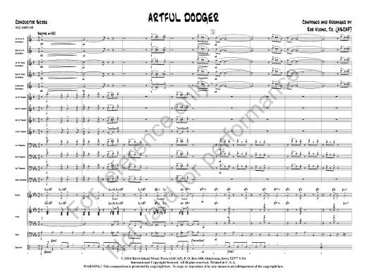 Artful Dodger - Vuono - Jazz Ensemble - Gr. 3