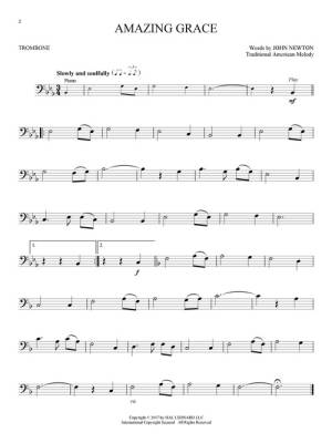 Gospel Hymns for Trombone: Instrumental Play-Along - Book/Audio Online