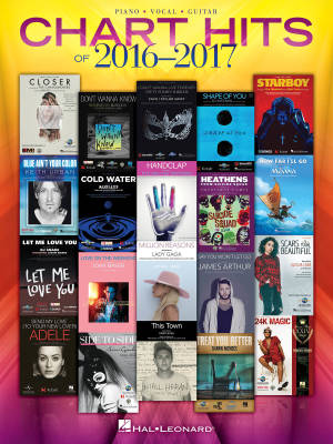 Chart Hits of 2016-2017 - Piano/Vocal/Guitar - Book