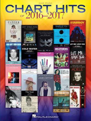 Chart Hits of 2016-2017 - Easy Piano - Book