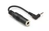 Hosa - 1\/4 Inch TRS to Right-Angle 3.5 mm TRS Headphone Adaptor Cable, 6 Inch