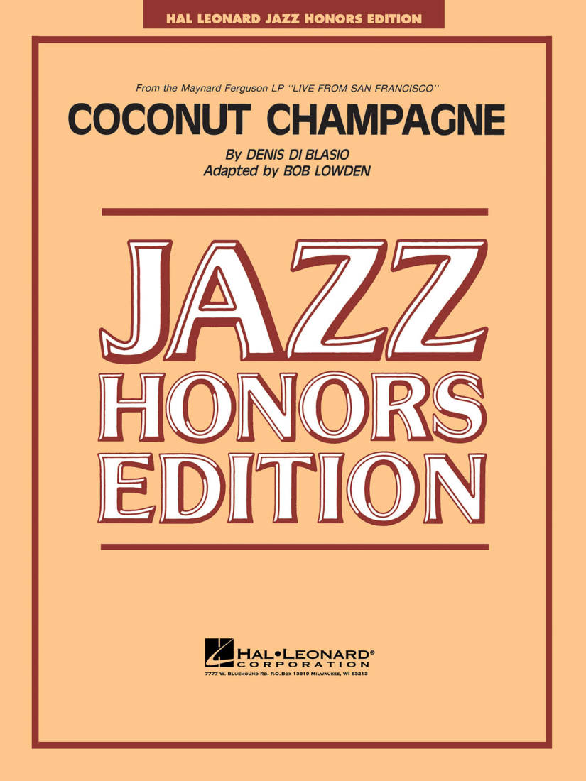 Coconut Champagne - Di Blasio/Lowden - Jazz Ensemble - Gr. 4-6