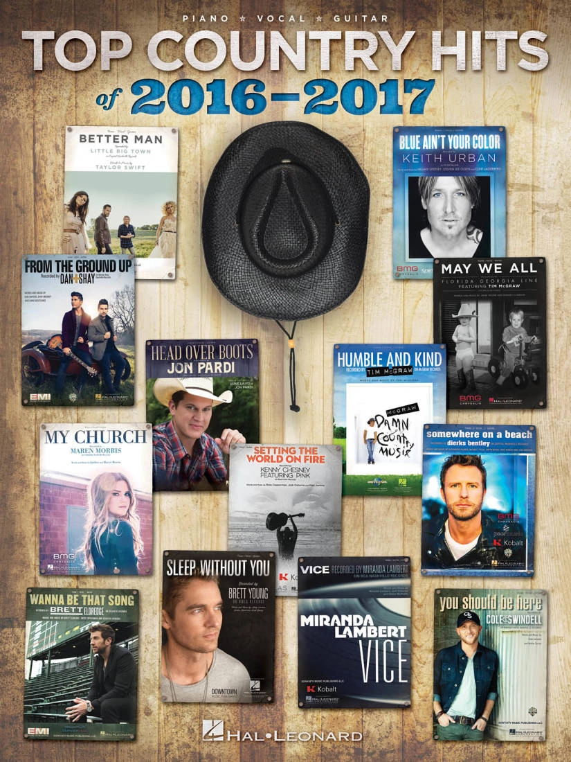 Top Country Hits of 2016-2017 - Piano/Vocal/Guitar - Book