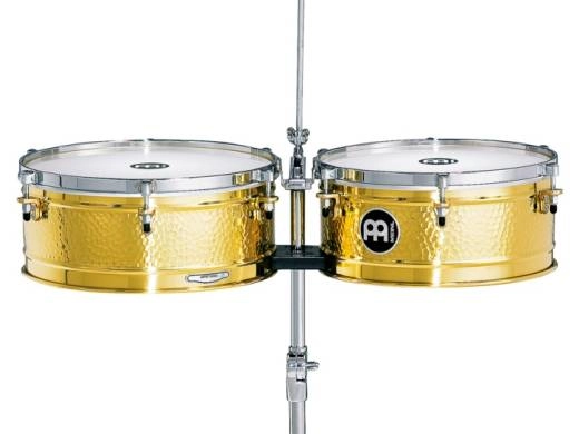 Luis Conte 14 & 15-inch Hammered Brass Timbales