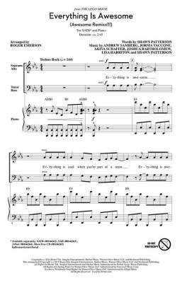 Everything Is Awesome (from The Lego Movie) - Emerson - SATB