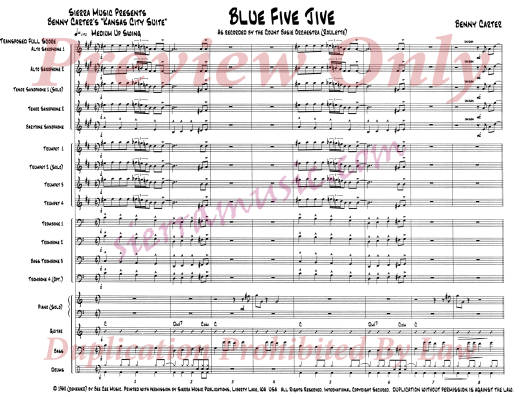 Blue Five Jive - Carter - Jazz Ensemble - Gr. 4