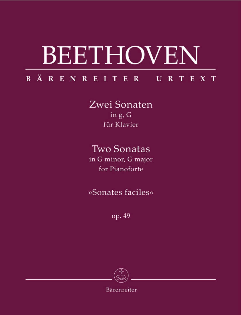 Two Sonatas for Pianoforte in G minor, G major op. 49 - Beethoven/Del Mar - Piano - Book