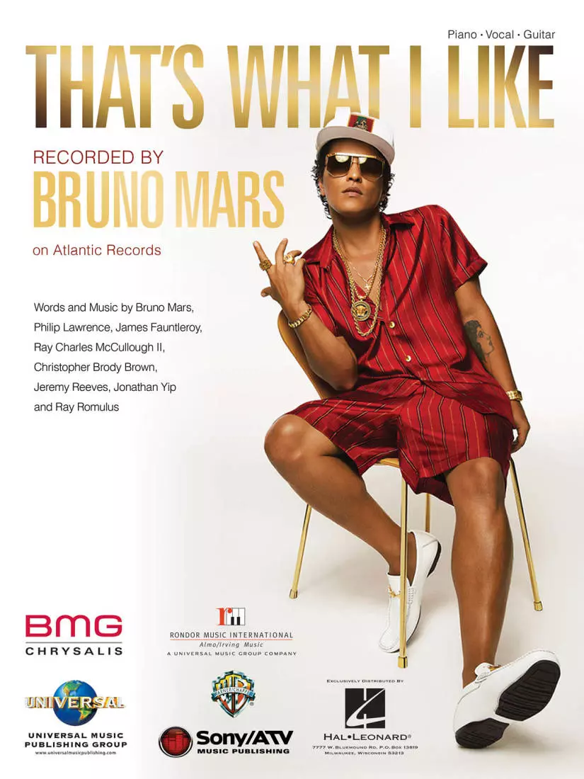 That\'s What I Like - Mars - Piano/Vocal/Guitar - Sheet Music