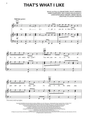 That\'s What I Like - Mars - Piano/Vocal/Guitar - Sheet Music