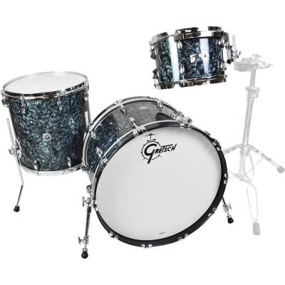 Gretsch Drums - Brooklyn 3-Piece Shell Pack (18,12,14) - Deep Black Marine Pearl