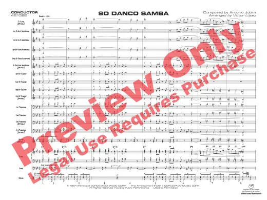 So Danco Samba - Jobim/Lopez - Jazz Ensemble - Gr. 2