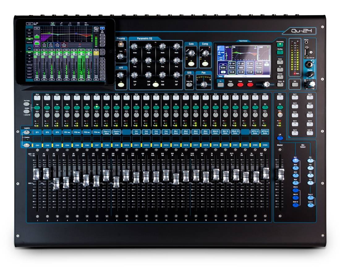 QU-24  30-In / 24-Out Digital Mixing Console