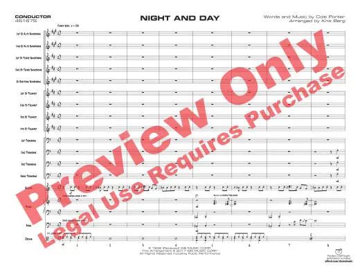 Night and Day - Porter/Berg - Jazz Ensemble - Gr. 3.5