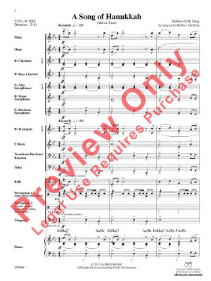 A Song of Hanukkah (Ma\'oz Tzur) - Sheldon - Concert Band - Gr. 1.5