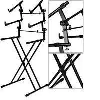 Deluxe Triple X Braced Keyboard Stand