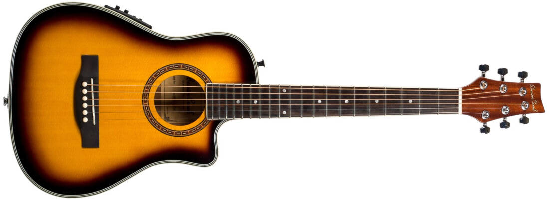 Steel String Travel Size CE Guitar - Sunburst