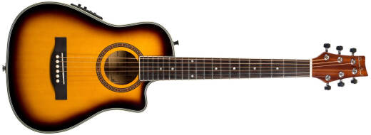 BeaverCreek - Steel String Travel Size CE Guitar - Sunburst