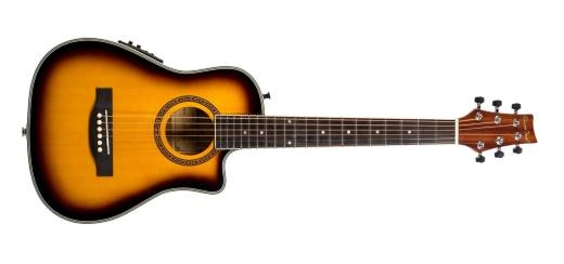 BeaverCreek - Steel String Travel Size CE Guitar - Sunburst