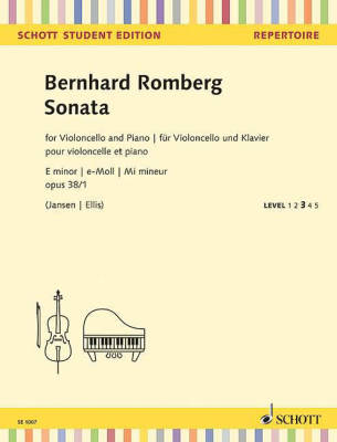 Schott - Sonata E Minor, Op. 38/1 - Romberg/Jansen/Ellis - Cello/Piano