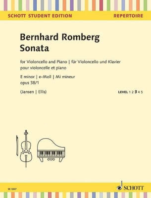 Schott - Sonata E Minor, Op. 38/1 - Romberg/Jansen/Ellis - Cello/Piano