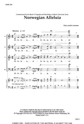 Norwegian Alleluia - Arnesen - SATB