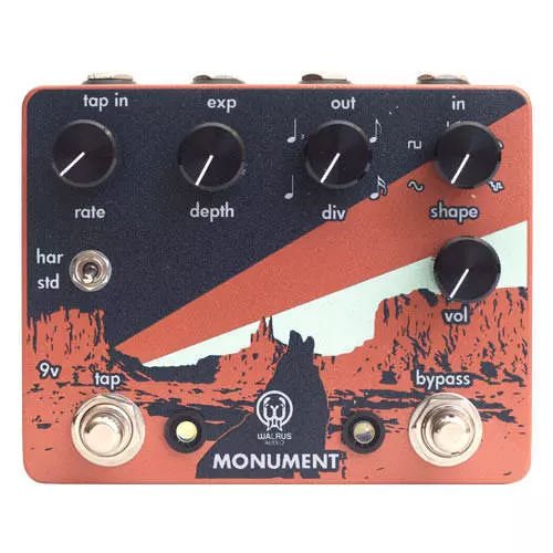 Monument Harmonic Tap Tremolo Effect Pedal