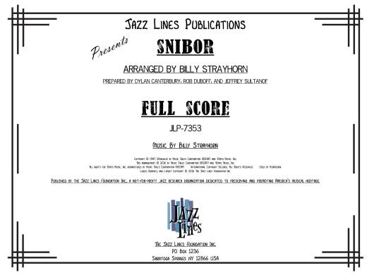 Jazz Lines Publications - Snibor - Strayhorn - Jazz Ensemble