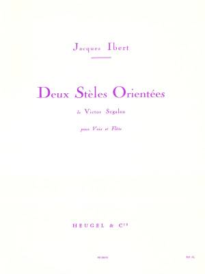 Alphonse Leduc - 2 Steles Orientees - Ibert - Voice/Flute - Book