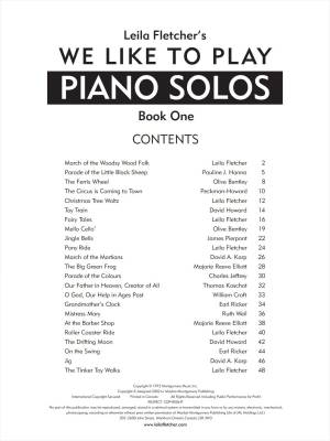 We Like to Play Piano Solos Book 1 - Fletcher - Piano - Book