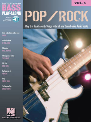 Hal Leonard - Pop/Rock: Bass Play-Along Volume 3 - Bass Guitar TAB - Book/Audio Online