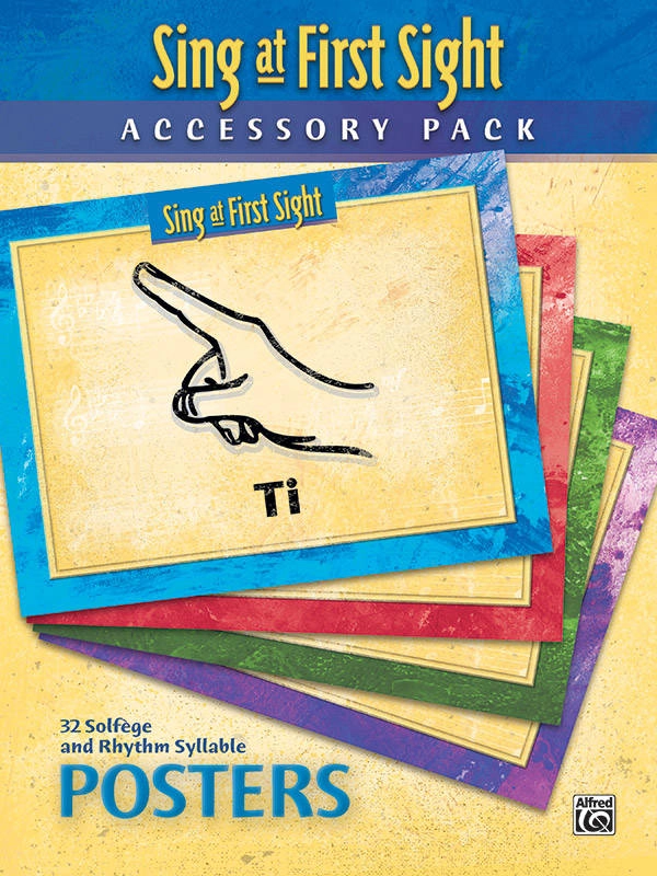 Sing at First Sight Accessory Pack: 32 Solfege and Rhythm Syllable Posters - Classroom Poster Set