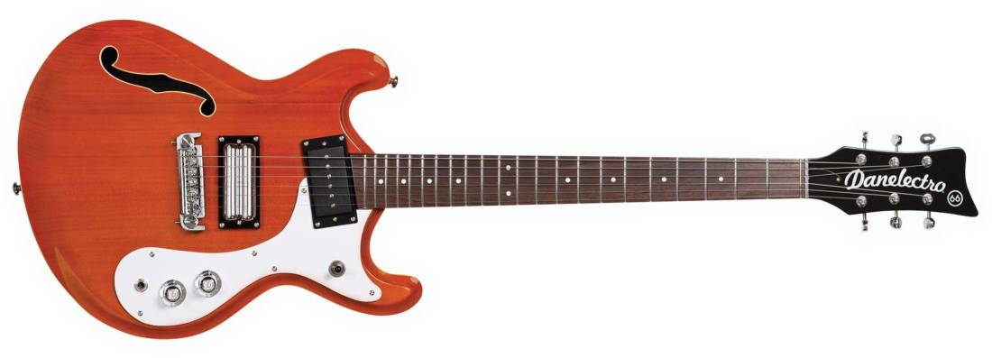 \'66 Classic Semi-Hollow Electric Guitar - Orange